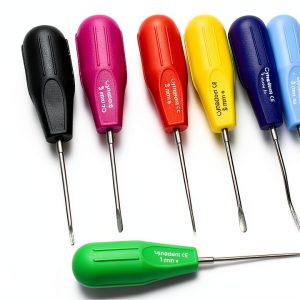 Premium German Grade Dental Elevator Surgical Root Instruments Luxating Elevator Tooth Extraction Tools 8 Pcs Straight Curved and Angled CYNAMED Set of 8 EA-0