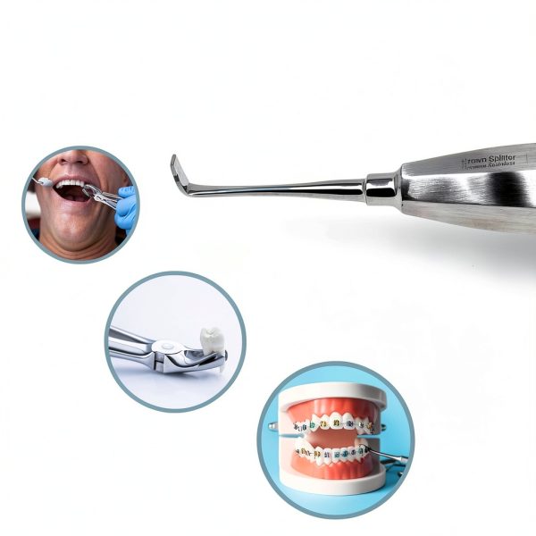Dental Elevator Splitter 90° Curved Tip Stainless Steel IMED-3