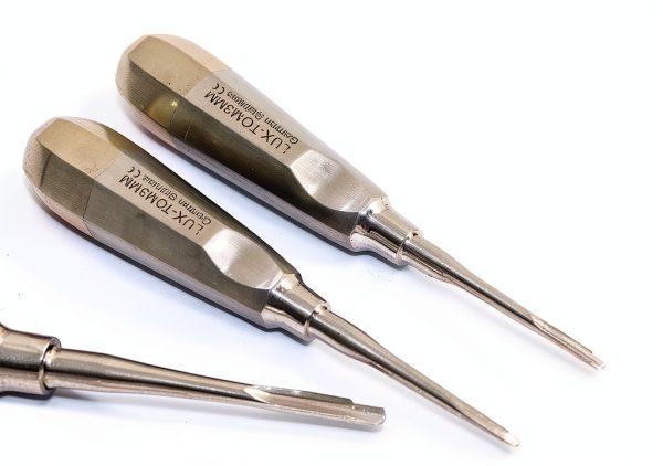 German Dental Proximator Elevator 3mm Gold Handle Lot of 2 by CYNAMED-0