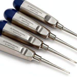 German Grade Dental Elevator Set by CYNAMED 4-Piece Curved 1.5-4 mm-0