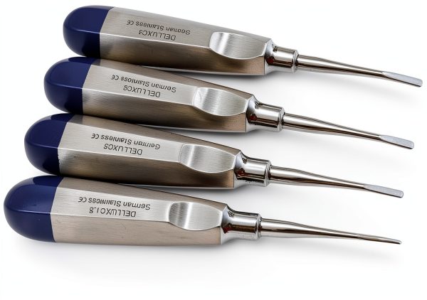 German Grade Dental Elevator Set by CYNAMED 4-Piece Curved 1.5-4 mm-2